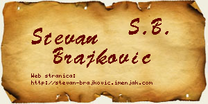 Stevan Brajković vizit kartica